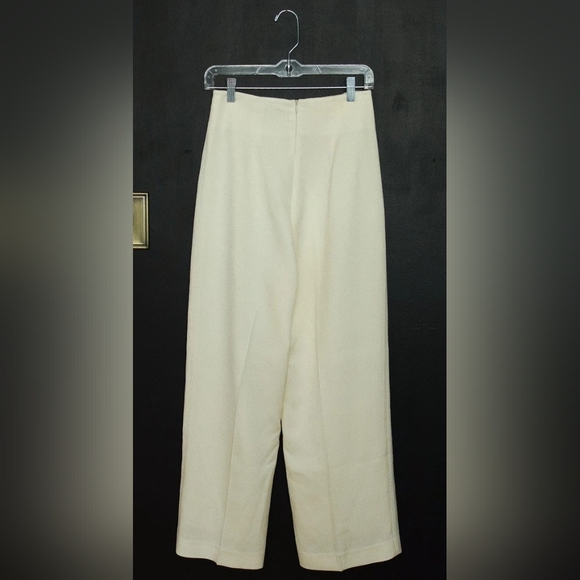 3.1 Phillip Lim Wide Leg Pants High Waisted Ivory Silk Lined Size 2 - Picture 6 of 11